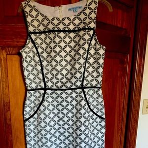 Antonio Melani black and white geometric dress